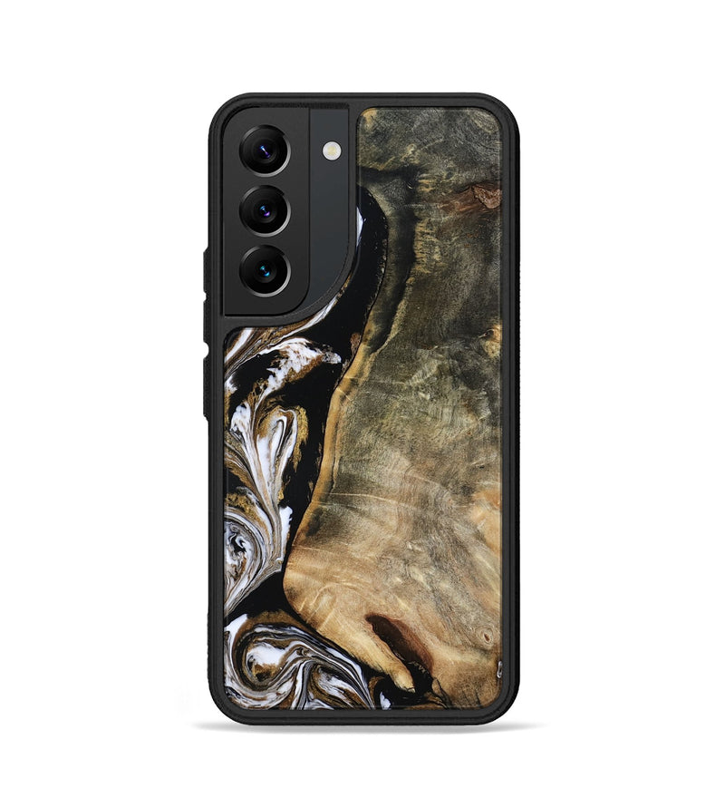 Galaxy S22 Wood Phone Case - Aditya (Black & White, 804586)