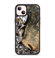 iPhone 14 Plus Wood Phone Case - Aditya (Black & White, 804586)