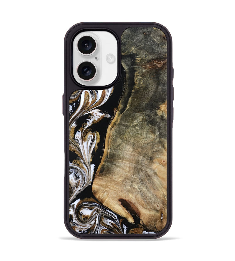iPhone 17 Wood Phone Case - Aditya (Black & White, 804586)