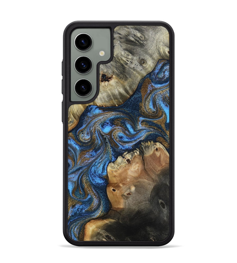 Galaxy S24 Plus Wood Phone Case - Lyric (Teal & Gold, 804590)