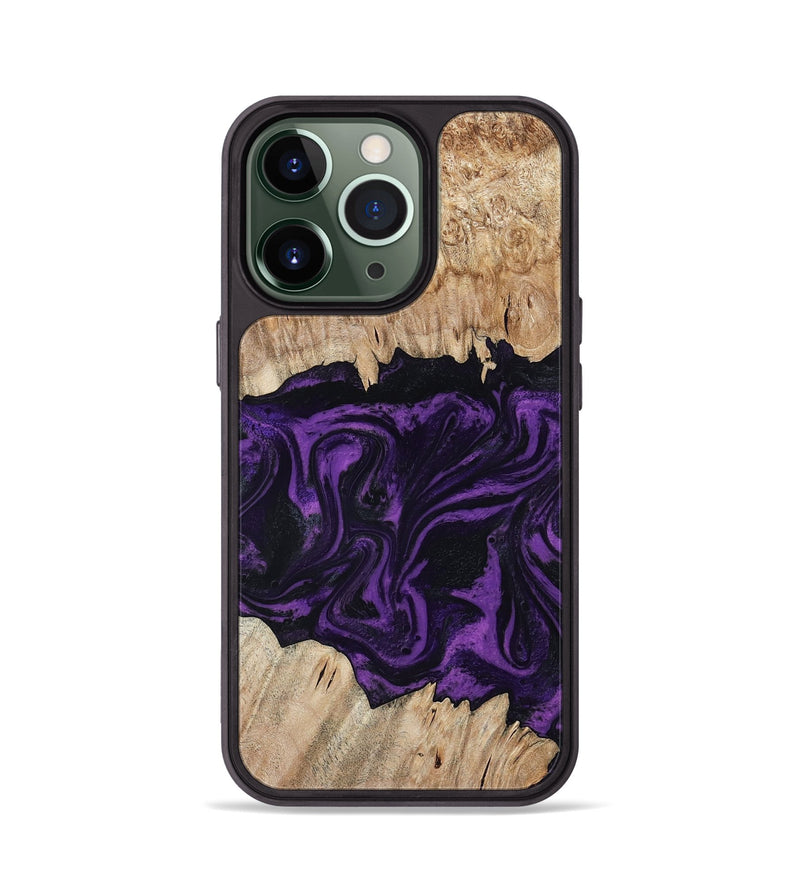 iPhone 13 Pro Wood Phone Case - Adelynn (Purple, 804597)