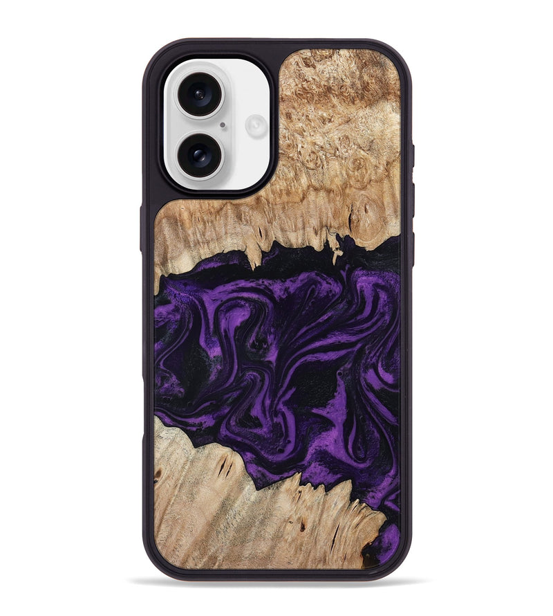 iPhone 16 Plus Wood Phone Case - Adelynn (Purple, 804597)