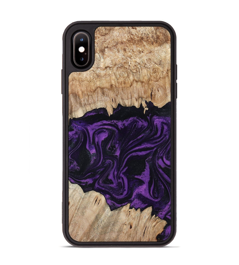 iPhone Xs Max Wood Phone Case - Adelynn (Purple, 804597)