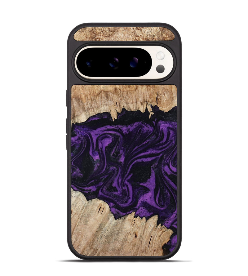 Pixel 9 Wood Phone Case - Adelynn (Purple, 804597)