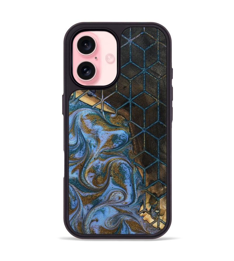 iPhone 16 Wood Phone Case - Atharv (Pattern, 804618)