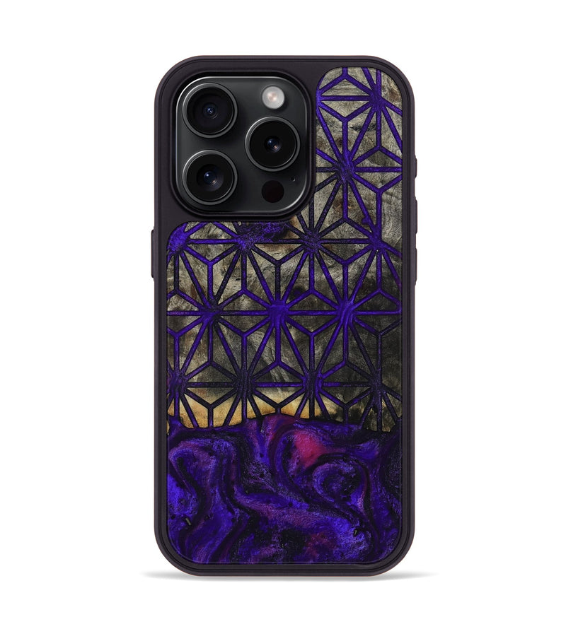 iPhone 15 Pro Wood Phone Case - Oral (Pattern, 804627)