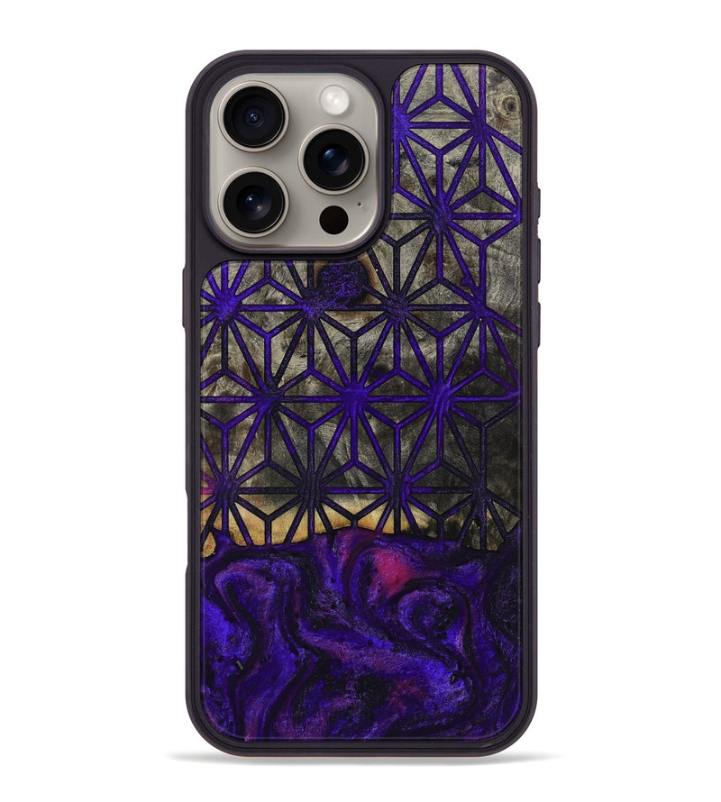 iPhone 16 Pro Max Wood Phone Case - Oral (Pattern, 804627)