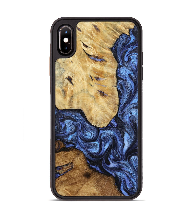 iPhone Xs Max Wood Phone Case - Coy (Blue, 804657)
