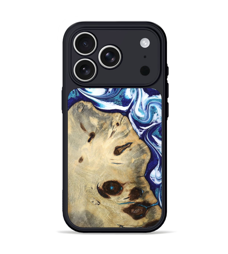 iPhone 17 Pro Wood Phone Case - Nedra (Blue, 804659)