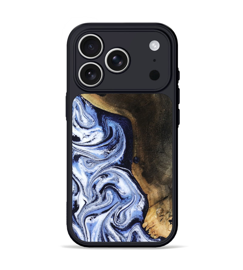 iPhone 17 Pro Wood Phone Case - Kaya (Blue, 804661)
