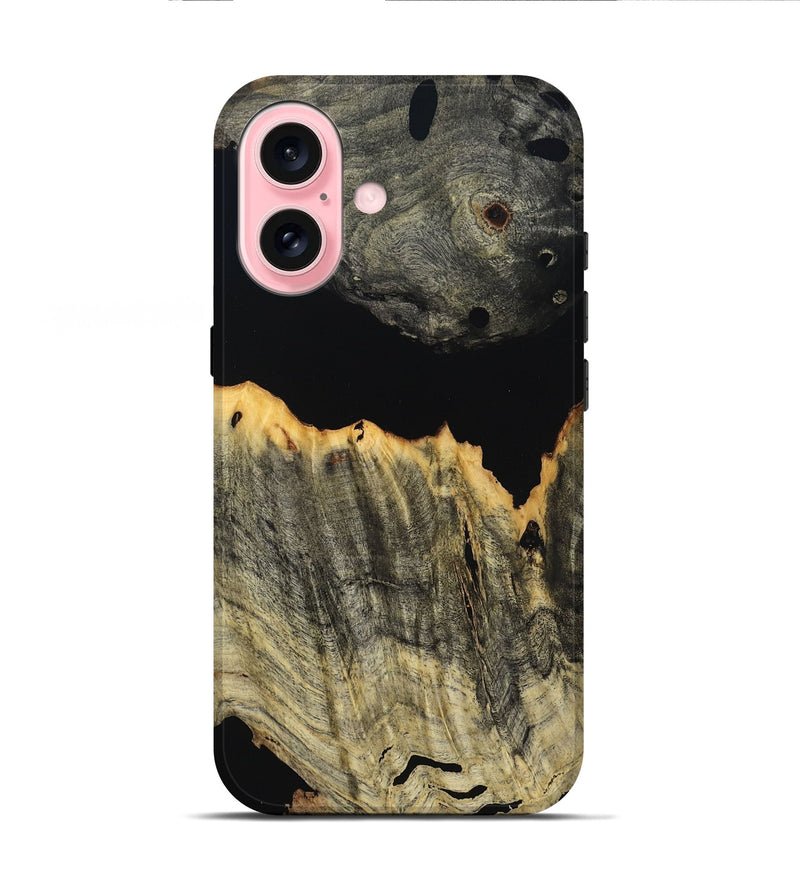 iPhone 16 Wood Live Edge Phone Case - Lily (Wood Burl, 804704)