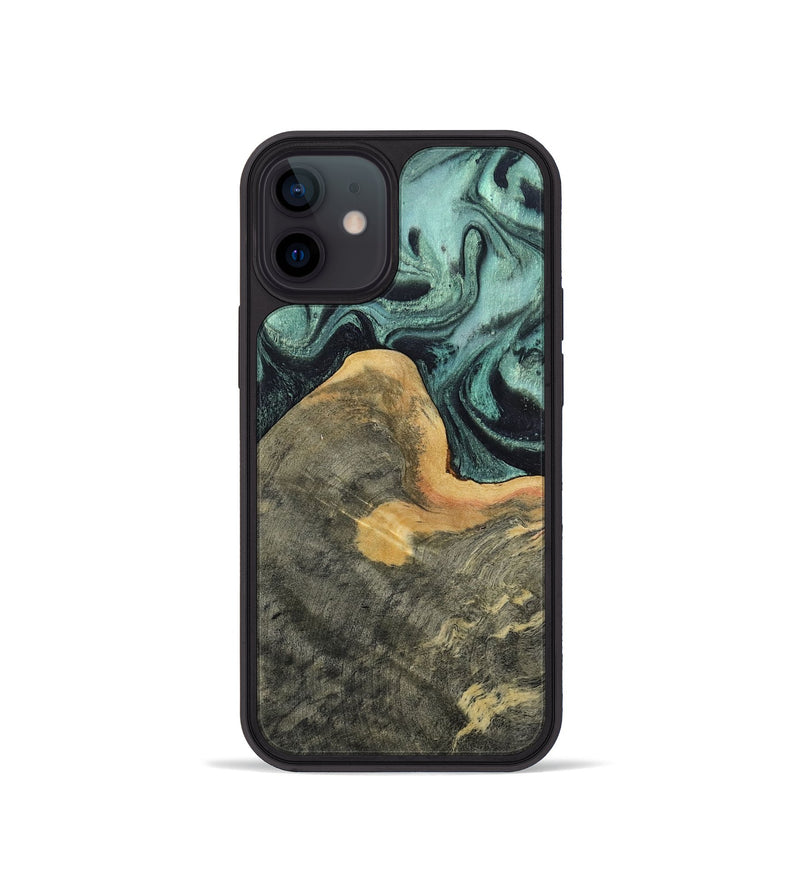 iPhone 12 mini Wood Phone Case - Otha (Green, 804729)