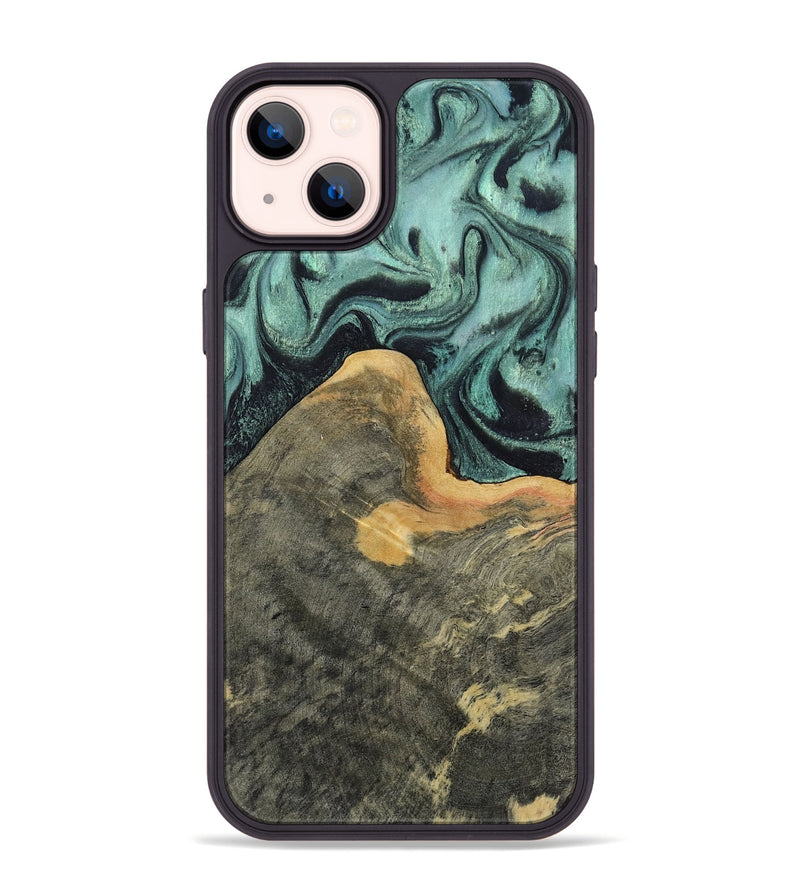 iPhone 14 Plus Wood Phone Case - Otha (Green, 804729)