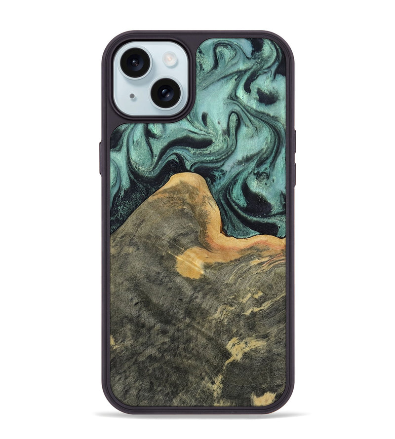 iPhone 15 Plus Wood Phone Case - Otha (Green, 804729)