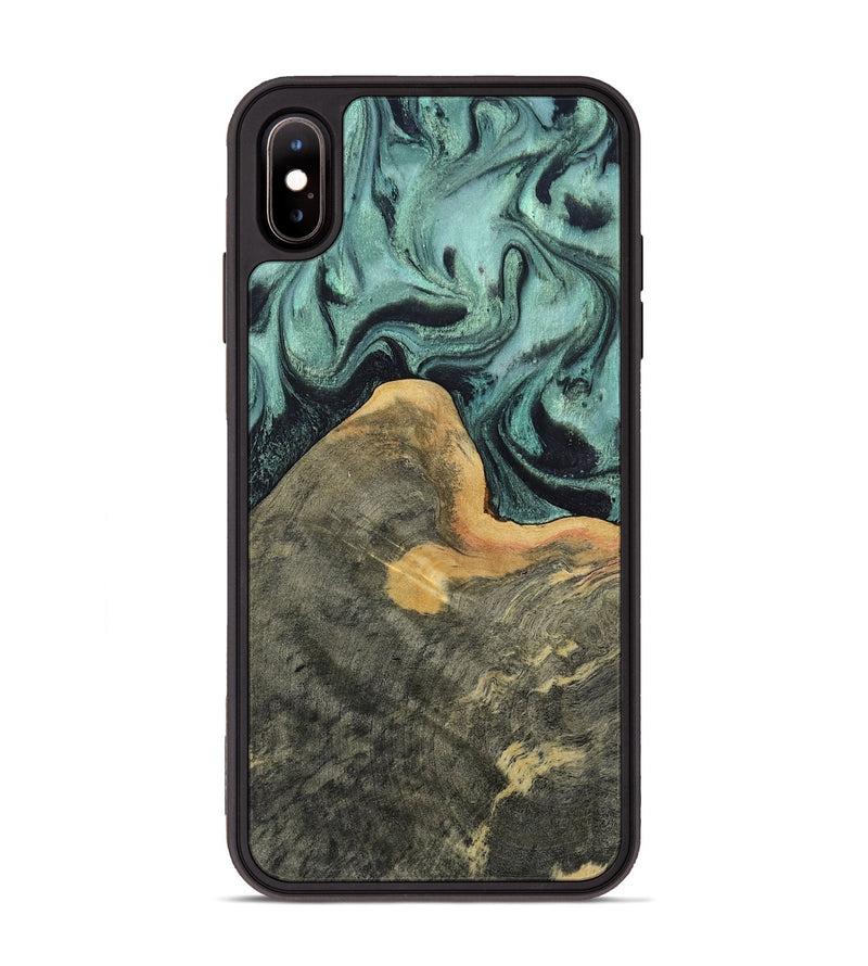 iPhone Xs Max Wood Phone Case - Otha (Green, 804729)