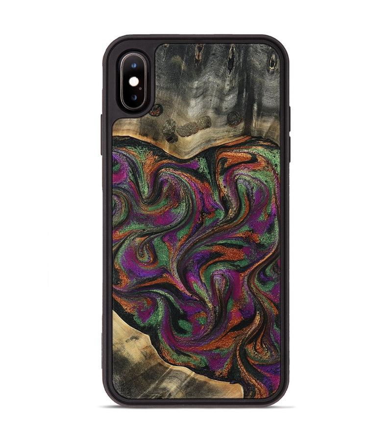 iPhone Xs Max Wood Phone Case - Anya (Green, 804733)