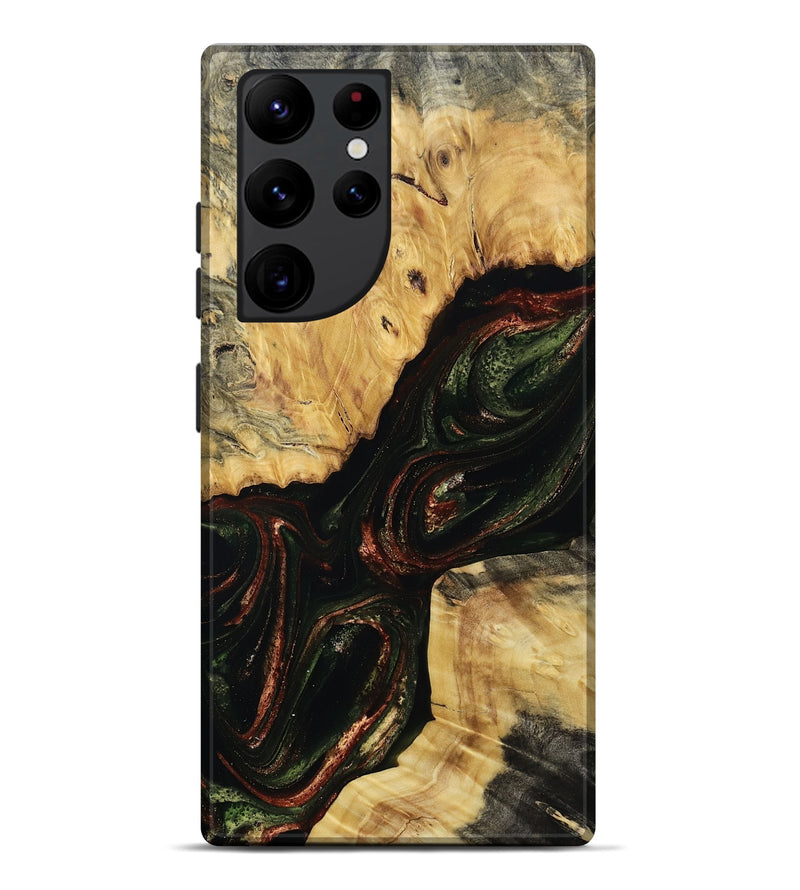 Galaxy S22 Ultra Wood Live Edge Phone Case - Tabitha (Green, 804740)