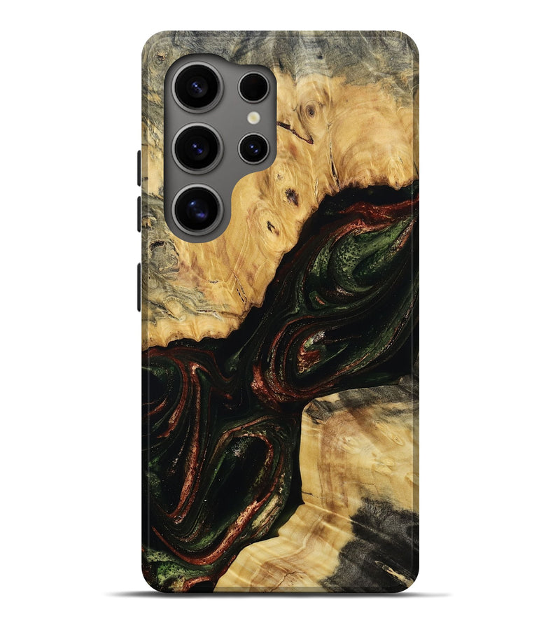 Galaxy S25 Ultra Wood Live Edge Phone Case - Tabitha (Green, 804740)
