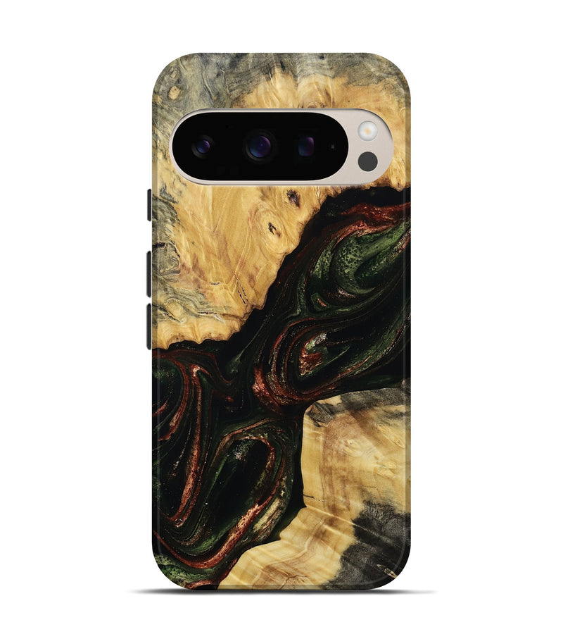 Pixel 10 Pro Wood Live Edge Phone Case - Tabitha (Green, 804740)