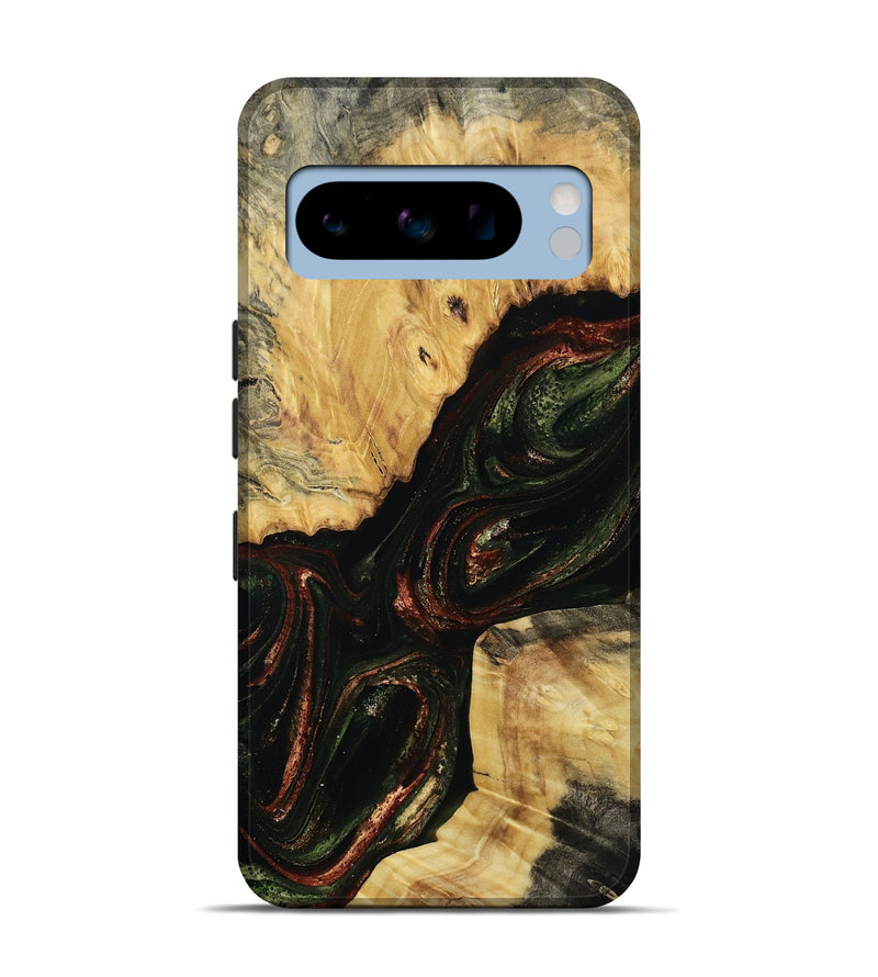Pixel 8 Pro Wood Live Edge Phone Case - Tabitha (Green, 804740)