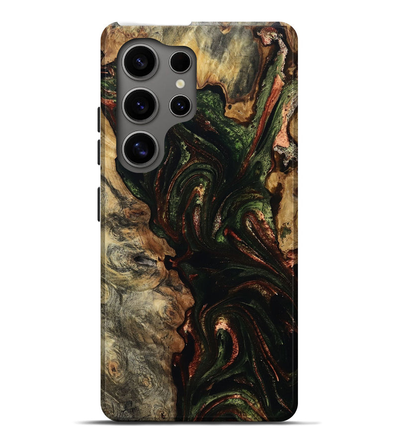 Galaxy S25 Ultra Wood Live Edge Phone Case - Lorena (Green, 804743)