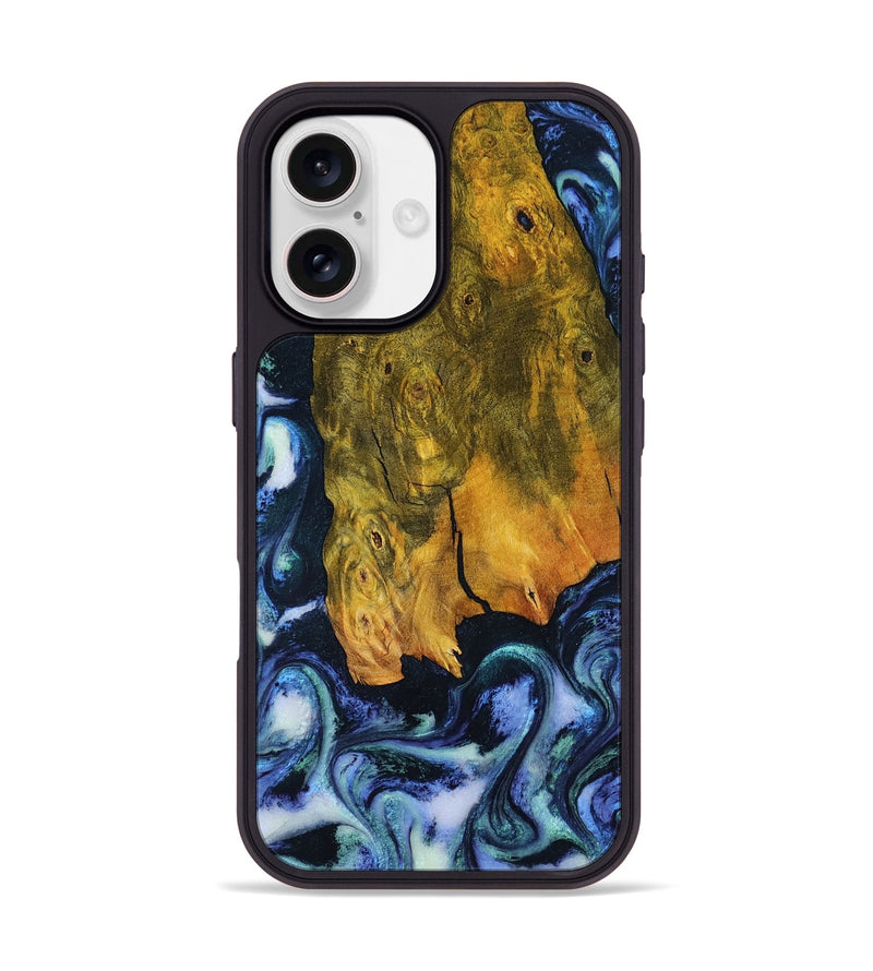 iPhone 17 Wood Phone Case - Dennis (Blue, 804747)