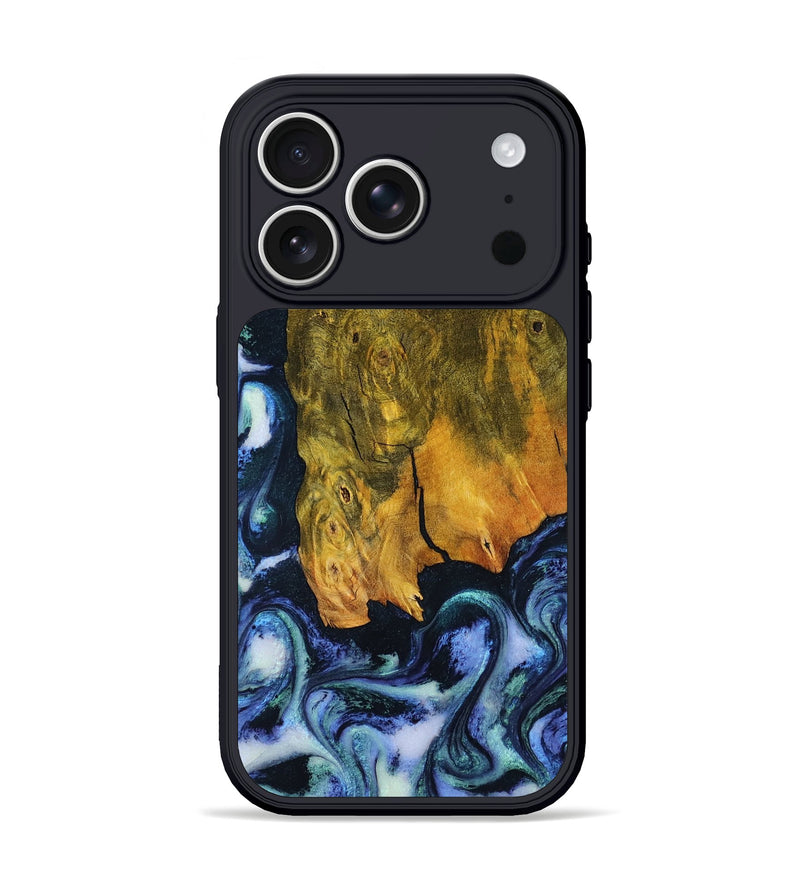 iPhone 17 Pro Wood Phone Case - Dennis (Blue, 804747)