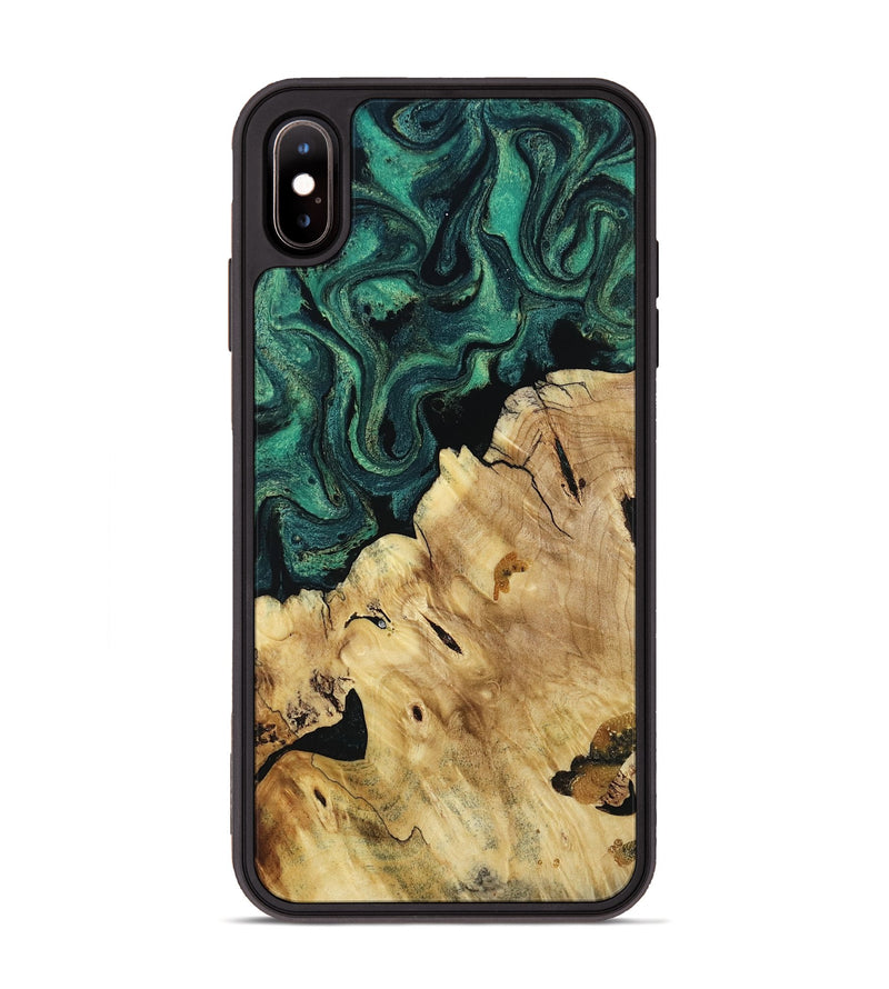 iPhone Xs Max Wood Phone Case - Newell (Green, 804758)
