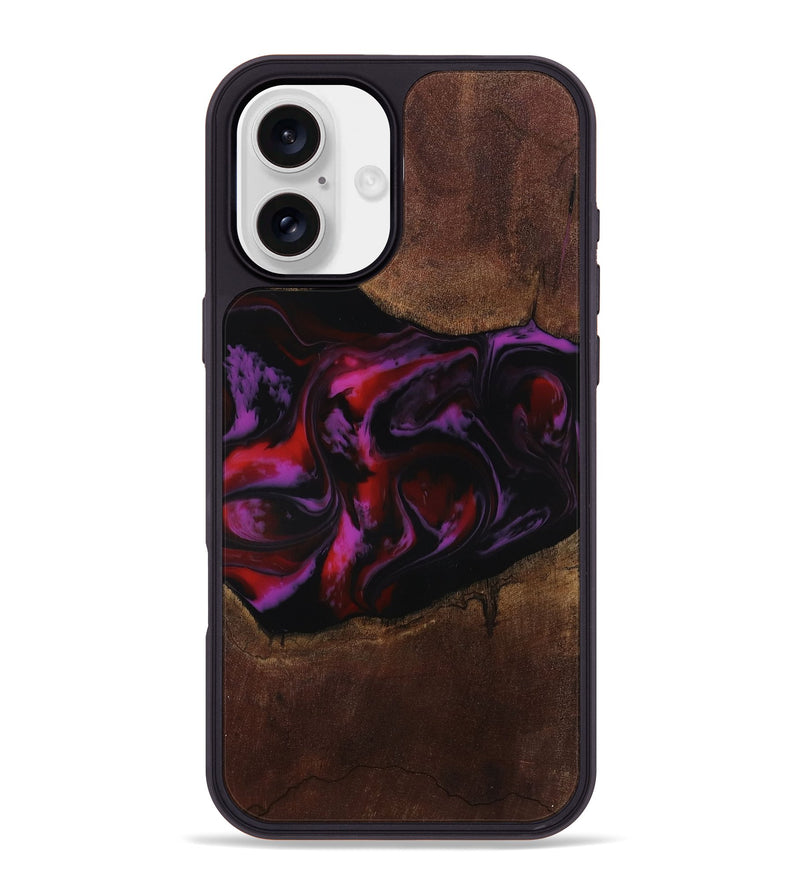 iPhone 16 Plus Wood Phone Case - Kenia (Red, 804786)
