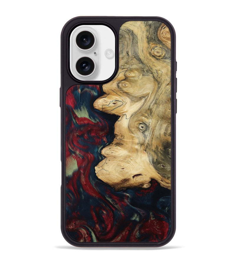iPhone 16 Plus Wood Phone Case - Randy (Red, 804788)