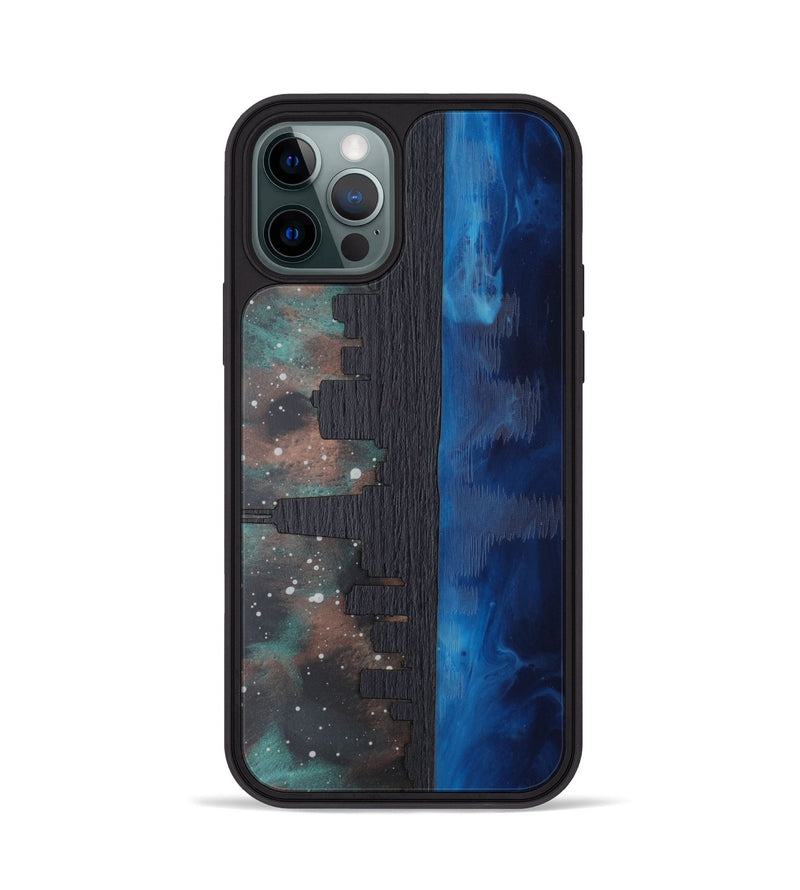 iPhone 12 Pro Wood Phone Case - Chicago Skyline (Terrain)