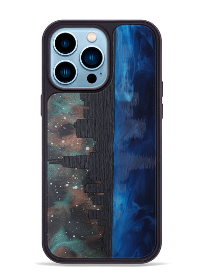 iPhone 14 Pro Max Wood Phone Case - Chicago Skyline (Terrain)