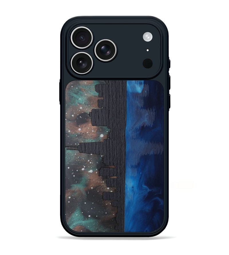 iPhone 17 Pro Max Wood Phone Case - Chicago Skyline (Terrain)
