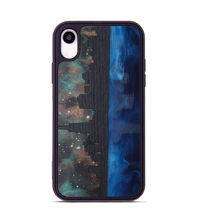 iPhone Xr Wood Phone Case - Chicago Skyline (Terrain)