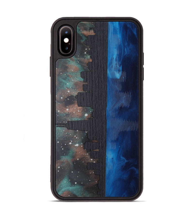 iPhone Xs Max Wood Phone Case - Chicago Skyline (Terrain)