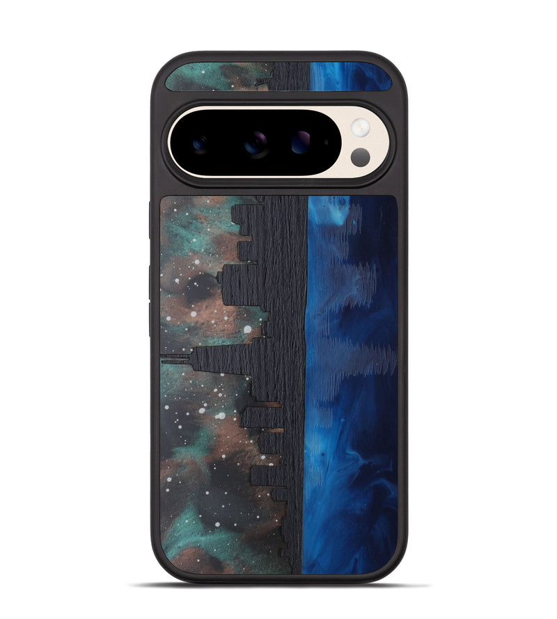 Pixel 10 Wood Phone Case - Chicago Skyline (Terrain)
