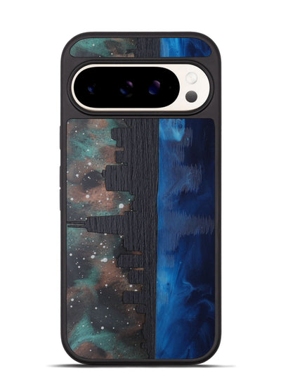 Pixel 9 Wood Phone Case - Chicago Skyline (Terrain)