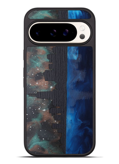 Pixel 9 Pro XL Wood Phone Case - Chicago Skyline (Terrain)