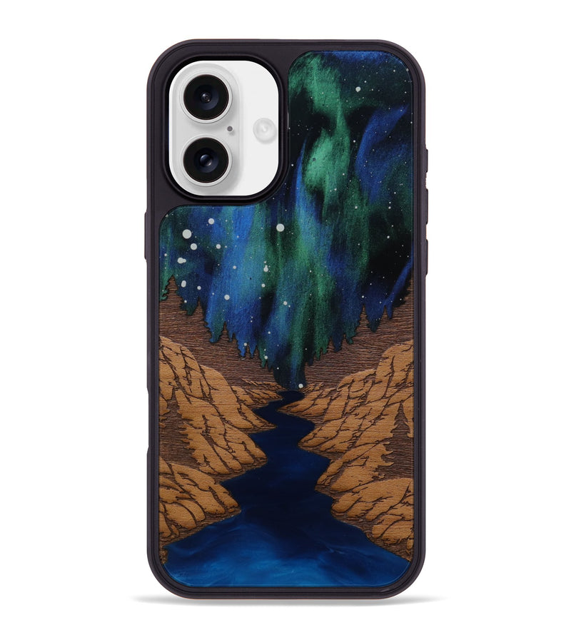 iPhone 16 Plus Wood Phone Case - Flow (Terrain)