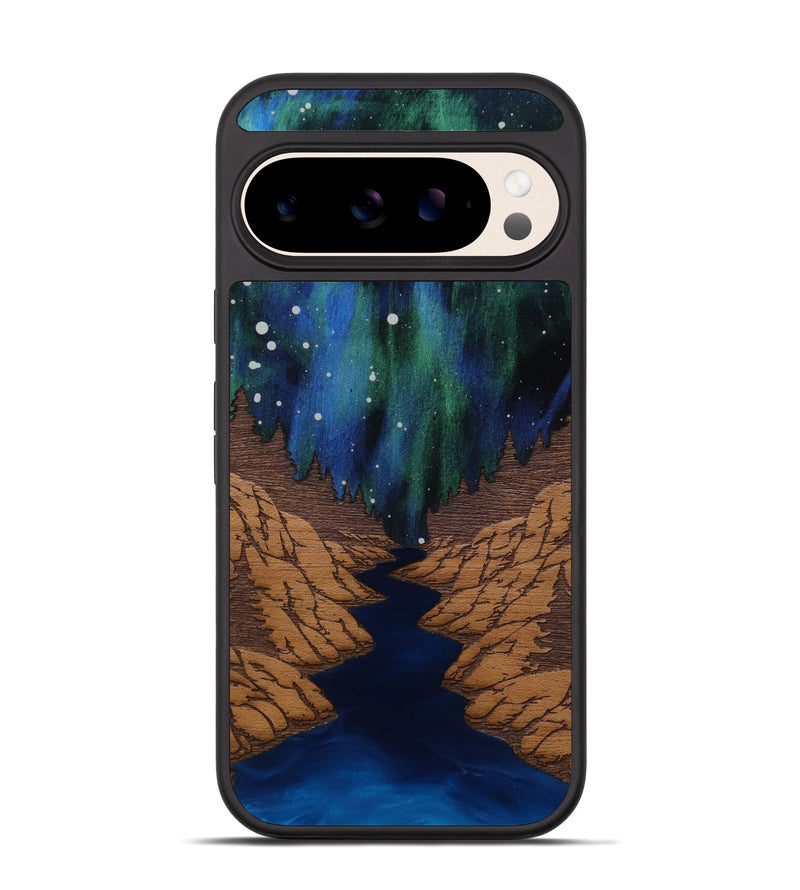 Pixel 10 Wood Phone Case - Flow (Terrain)