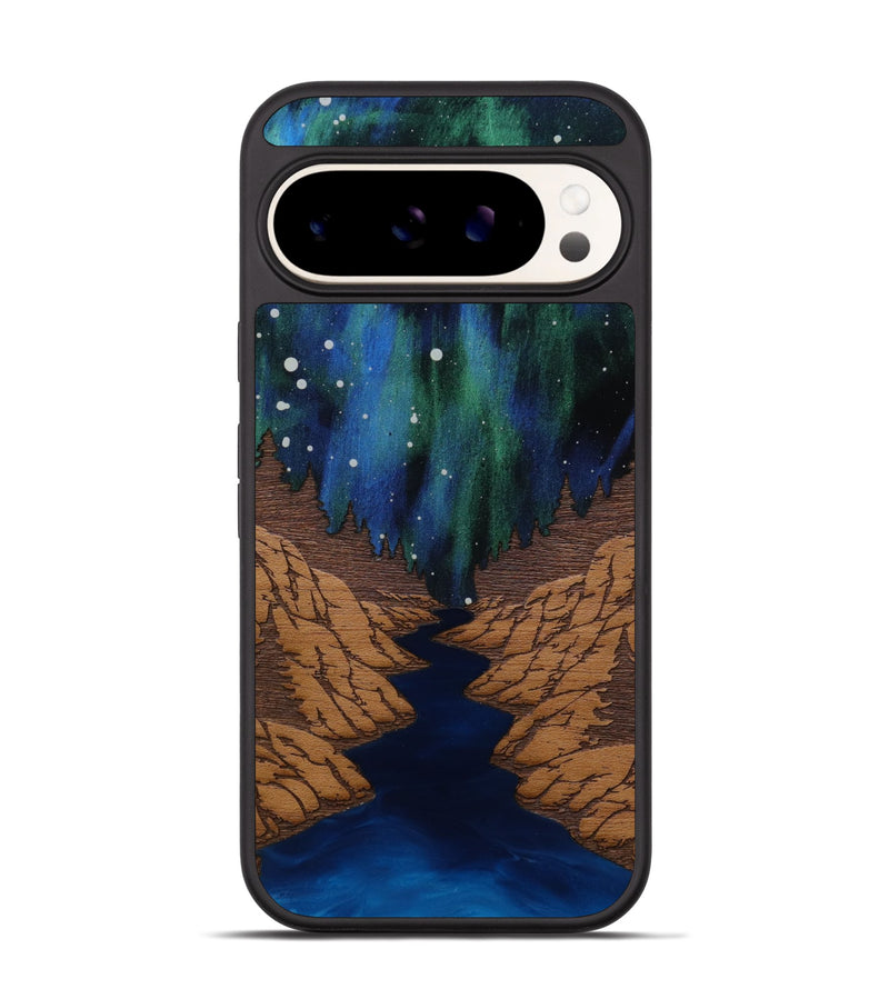 Pixel 9 Wood Phone Case - Flow (Terrain)