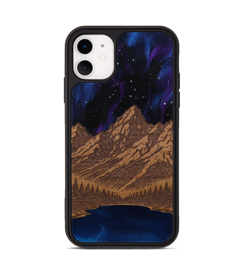 iPhone 11 Wood Phone Case - Tetons Jenny Lake (Terrain)