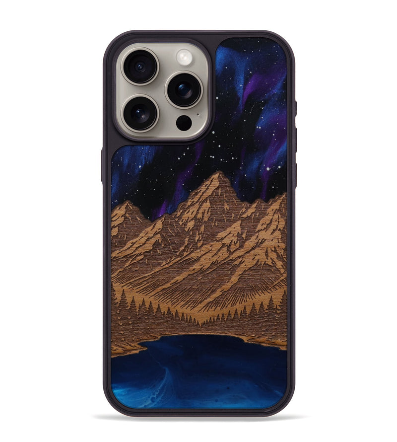 iPhone 15 Pro Max Wood Phone Case - Tetons Jenny Lake (Terrain)