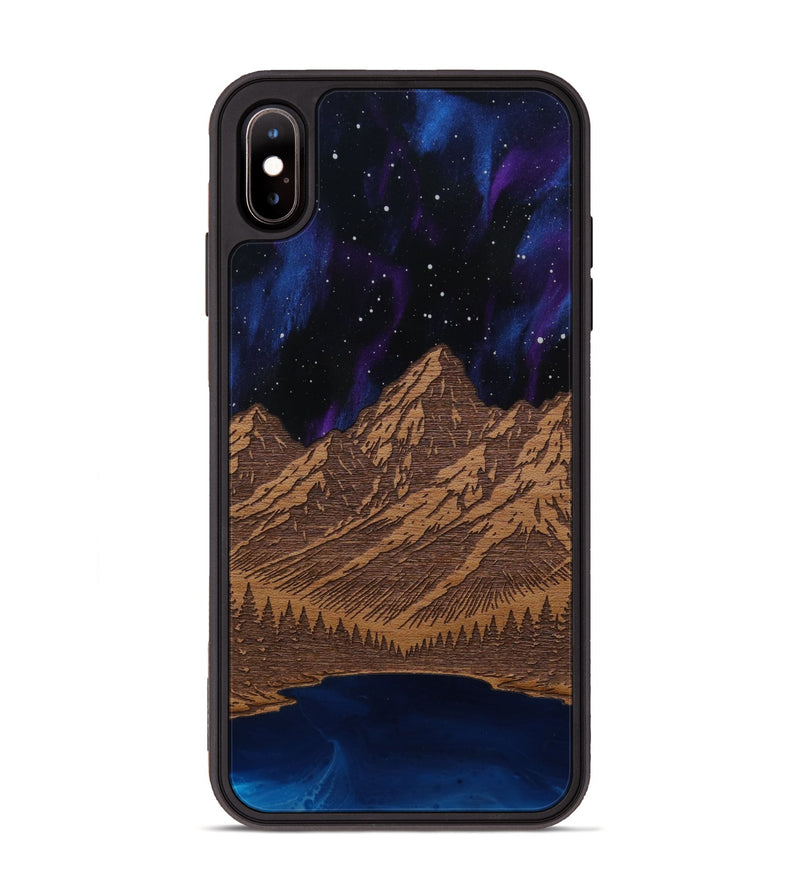 iPhone Xs Max Wood Phone Case - Tetons Jenny Lake (Terrain)