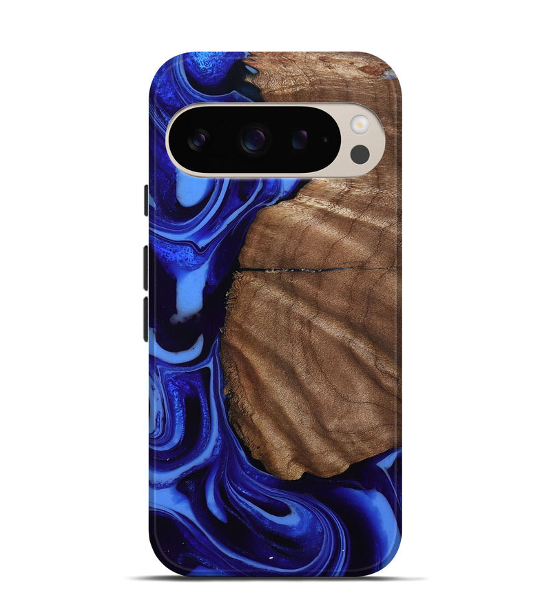 Pixel 9 Pro Wood Live Edge Phone Case - Norah (Blue, 804877)