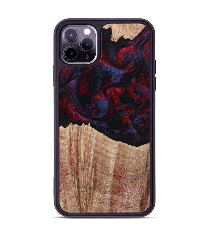 iPhone 11 Pro Max Wood Phone Case - Elza (Red, 804906)