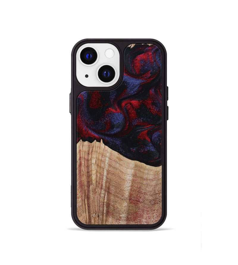 iPhone 13 mini Wood Phone Case - Elza (Red, 804906)