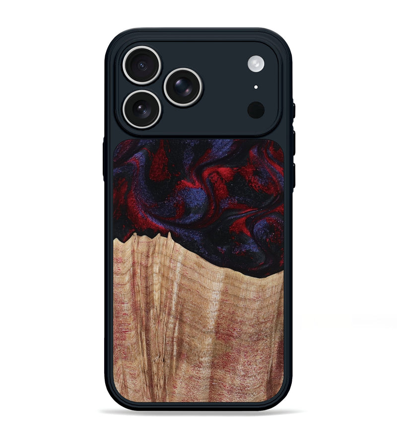 iPhone 17 Pro Max Wood Phone Case - Elza (Red, 804906)