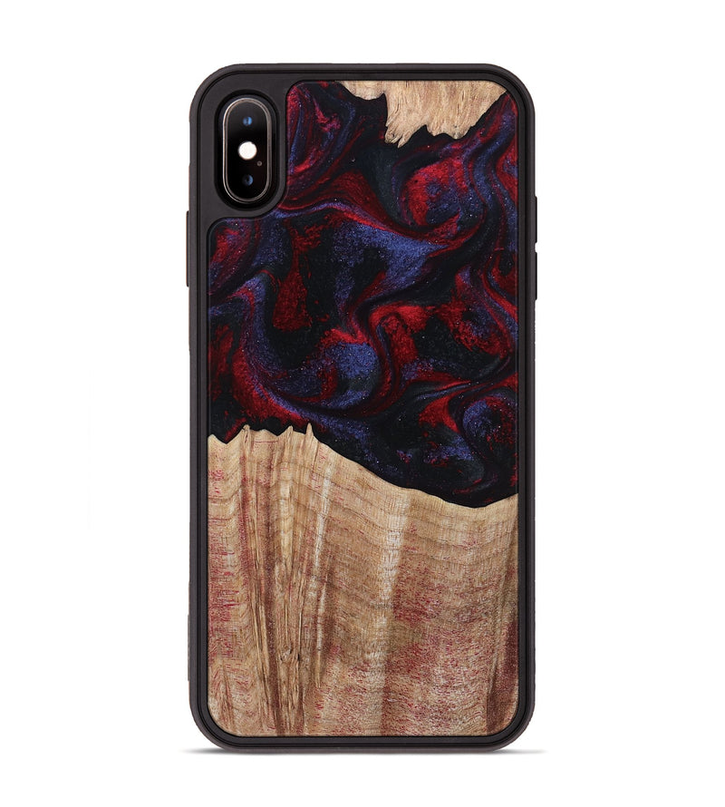 iPhone Xs Max Wood Phone Case - Elza (Red, 804906)