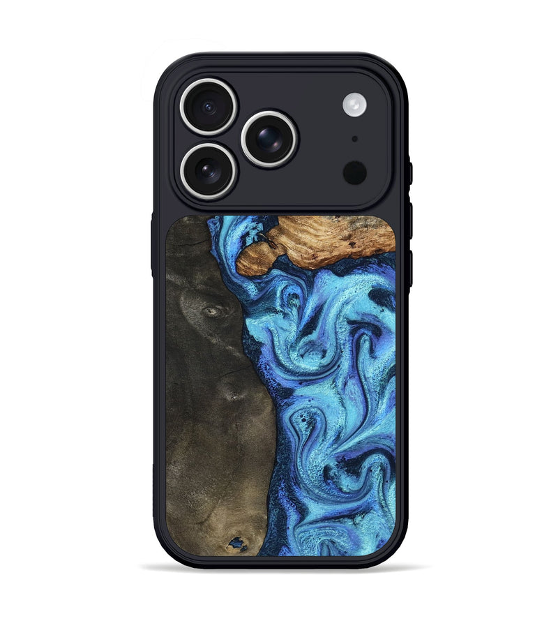 iPhone 17 Pro Wood Phone Case - Dian (Blue, 804908)